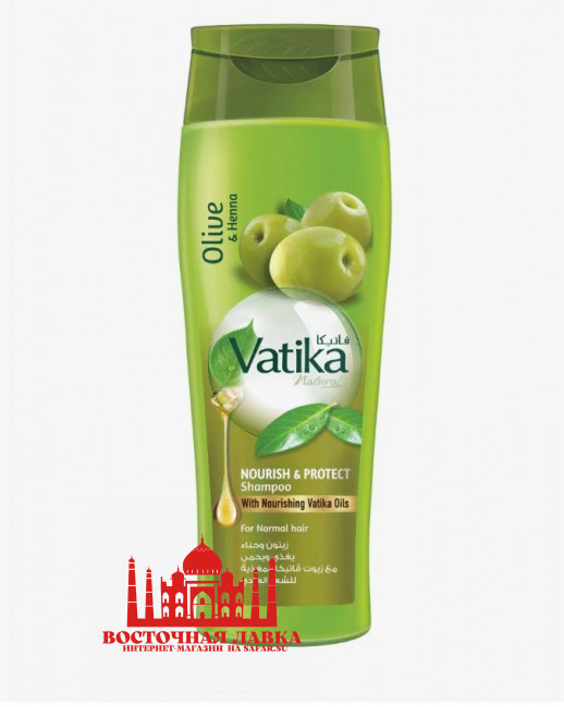 Шампунь Vatika Olive & Henna 400ml+132ml Free