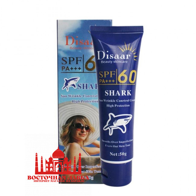 Крем от загара DISAAR Shark Wrinkle Control SPF 60 PA +++  , 50g